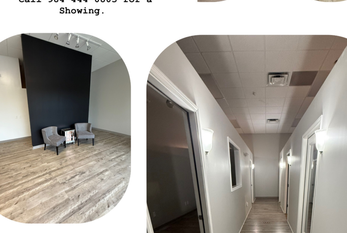 Bright, clean salon interior with hardwood floors and stylish waiting areas.