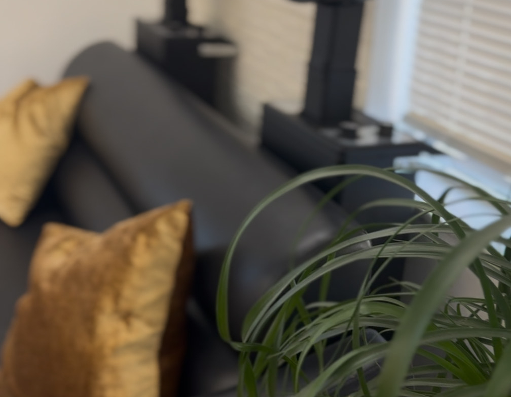 Professional hair salon interior with styling chairs and modern decor.