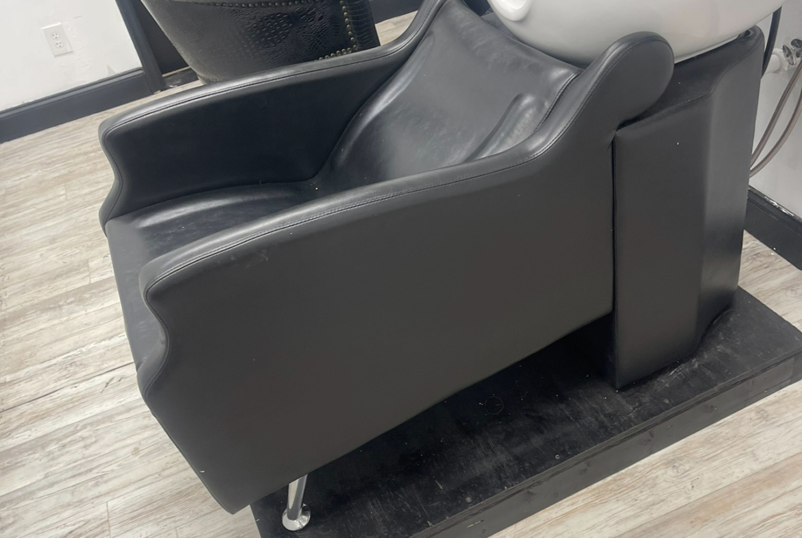 High-quality salon hair wash chair with basin for professional hair care services.