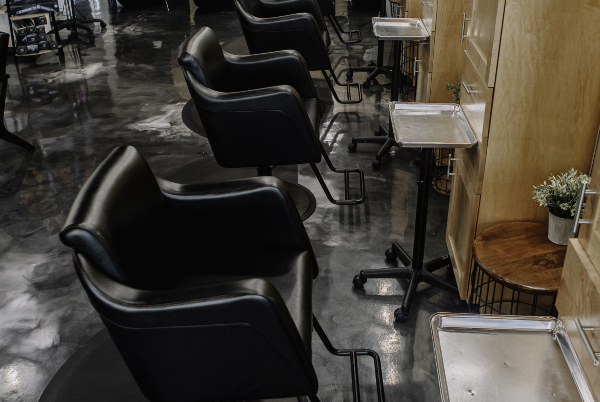 Clean, stylish salon chairs with a professional appearance.