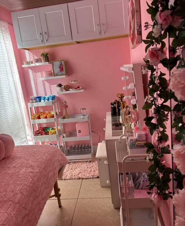 Bright pink often used in beauty salons and spas for a welcoming vibe.