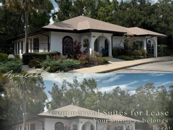 1. Modern commercial salon building in Gainesville, FL, available for lease.