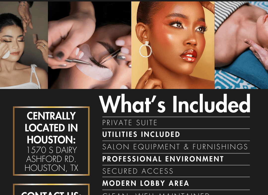 Leasing salon suites in Houston with private, professional spaces for beauty professionals.