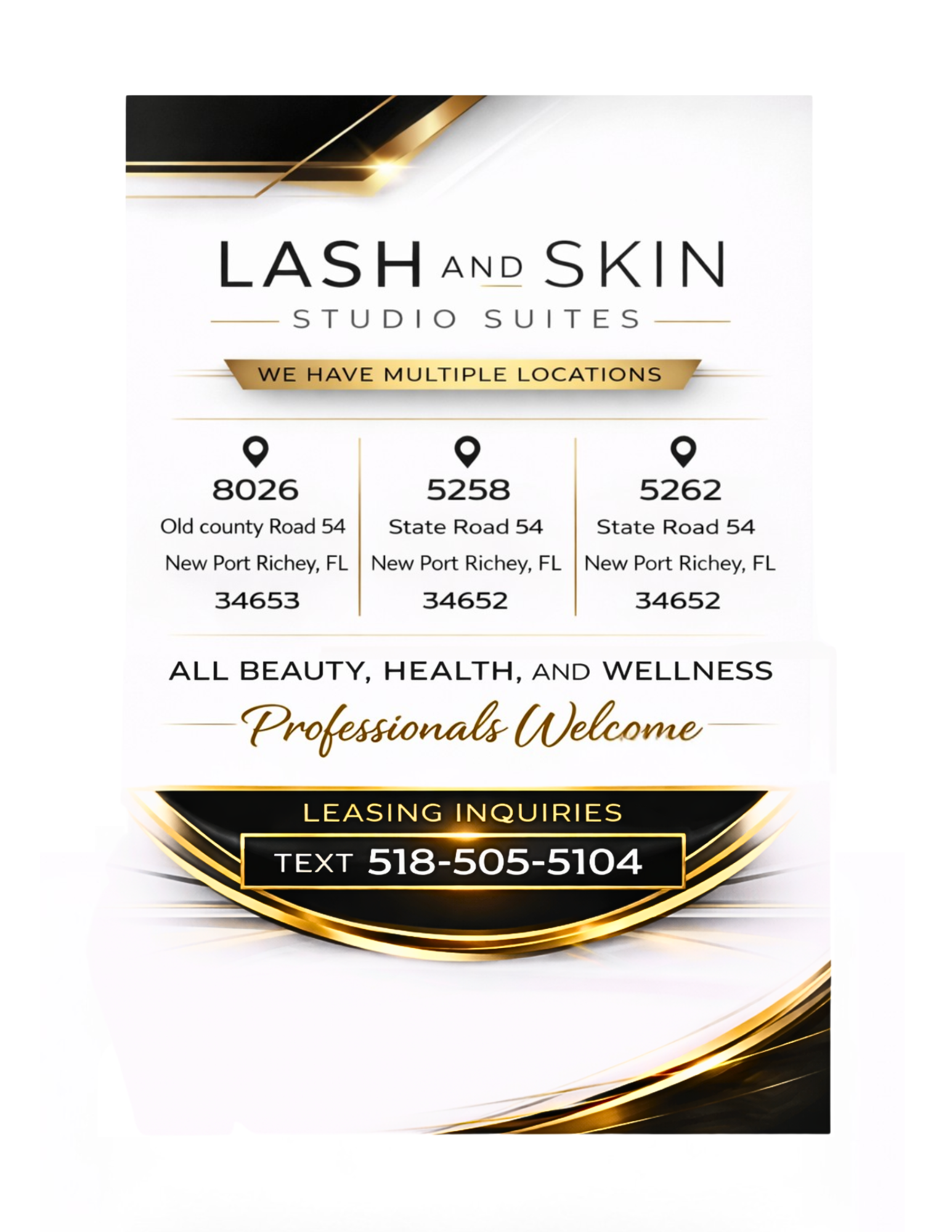 Lash and skin studio suites with multiple locations in Port Richey, FL.